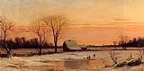 Alfred Thompson Bricher Canvas Paintings - Winter Landscape
